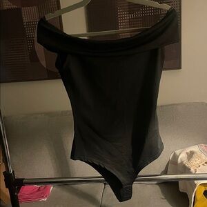 Elegant Black Off-Shoulder Bodysuit